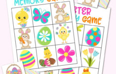 Free Printable Easter Matching Game For Kids - Kara Creates in Easter Memory Cards Printable