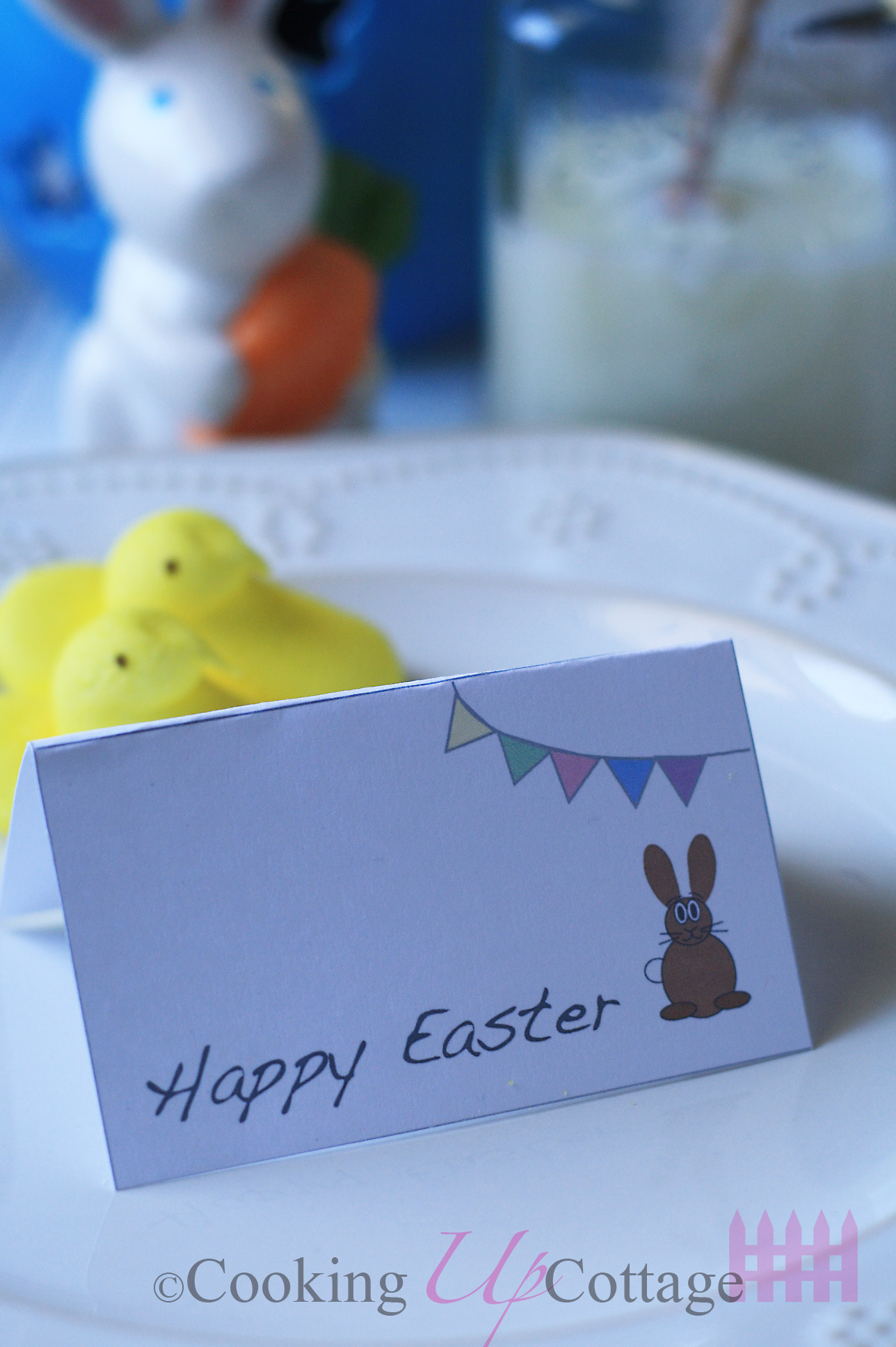 Free Printable Easter Place Cards – Cooking Up Cottage throughout Free Easter Place Card Printables