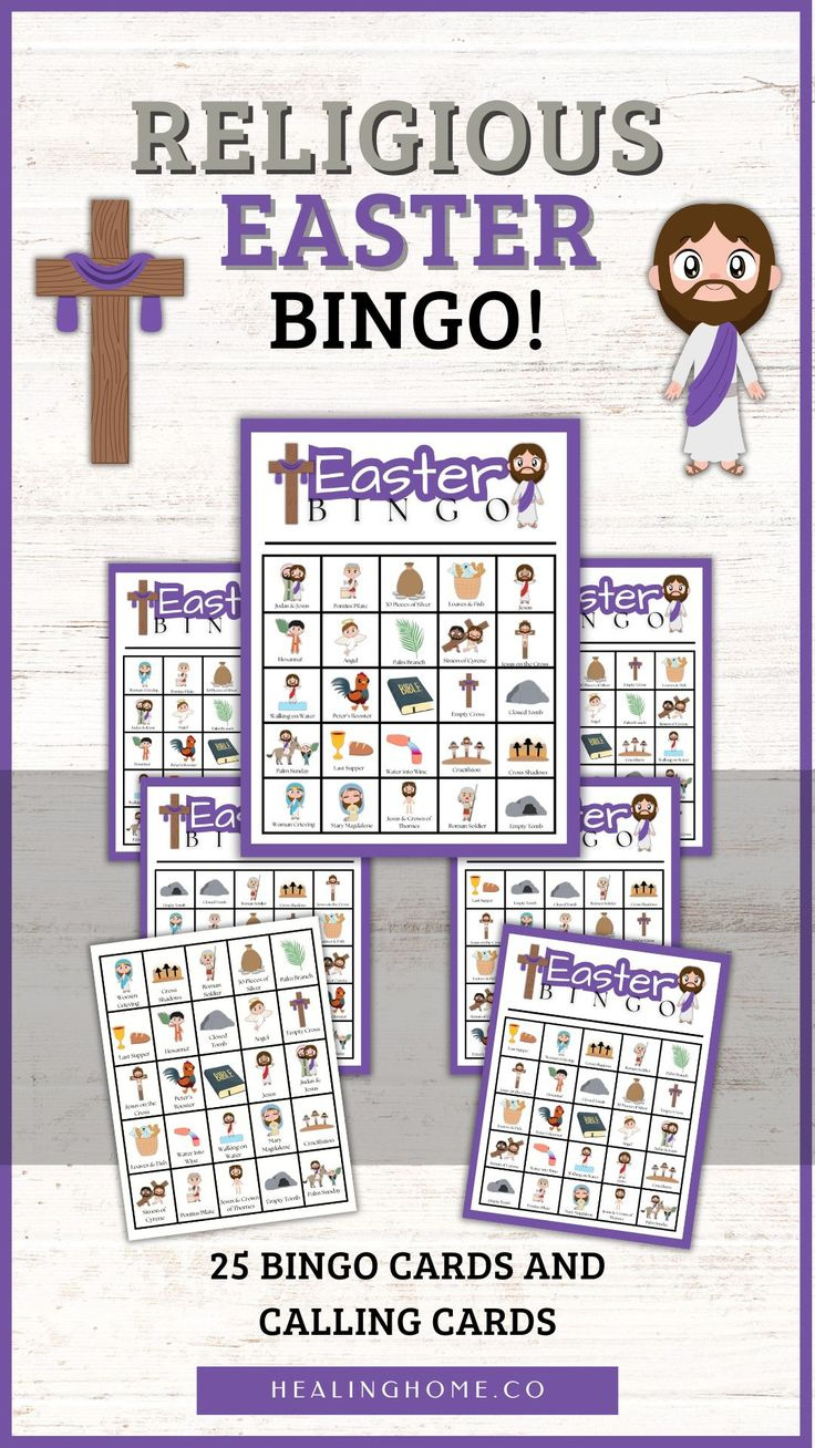 Free Religious Easter Bingo Printable! in Free Printable Christian Easter Bingo Cards