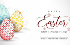 Happy Easter Greeting Card With Three Colorful Eggs, Applicable regarding Easter Cards Online Printable