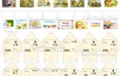 Miniature Printable Easter Greeting Cards With Envelopes | 1/12 inside Mini Easter Cards Printable