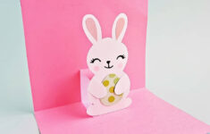 Pop-Up Bunny Easter Card - Cute Easter Craft For Kids With Free inside Free Printable Easter Pop Up Card Templates