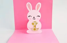 Pop-Up Bunny Easter Card - Cute Easter Craft For Kids With Free with Free Printable Easter Pop Up Cards