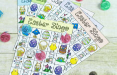 Printable Easter Bingo Game regarding Free Printable Easter Bingo Cards Elementary Level