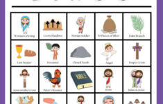 Printable Religious Easter Bingo intended for Christian Easter Bingo Cards Printables