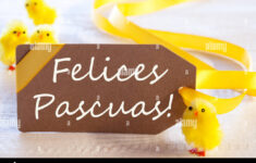 Spanish Greeting Card Easter Text Hi-Res Stock Photography And in Free Printable Easter Cards in Spanish