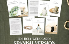 Spanish Lds Holy Week Study Cards | Printable Lds Easter Advent regarding Easter Card Printable Lds Spanish